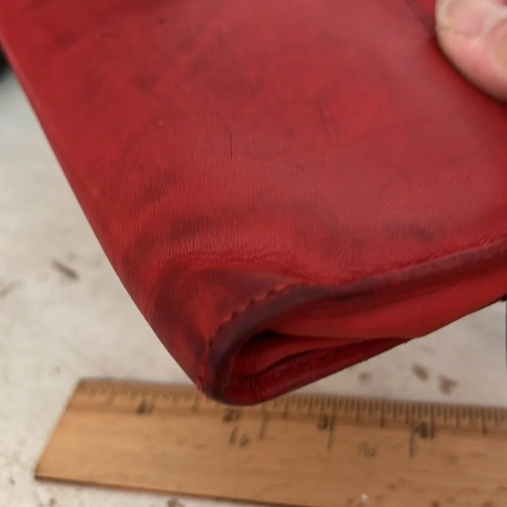 Vintage 90s Coach New York wristlet red leather wallet